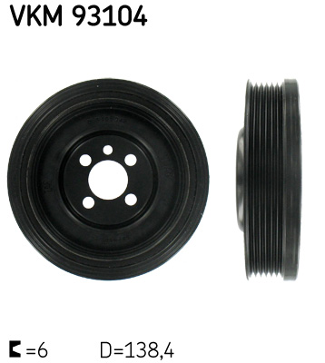Шків колінвалу VW T5/T6 1.9TDI 03- FEBI BILSTEIN арт. VKM93104